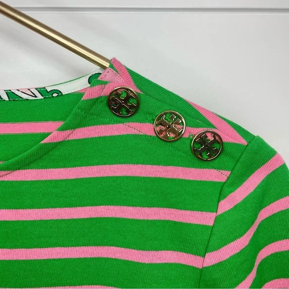 Tory Burch Boat Neck Diver Striped Top Small - Picture 4 of 11